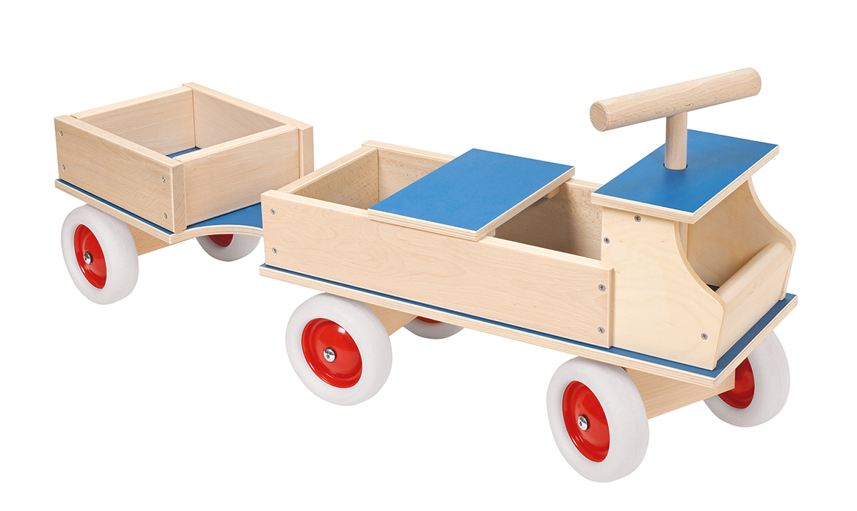 Bild 1 - Rutscher LKW blau mit Anhänger