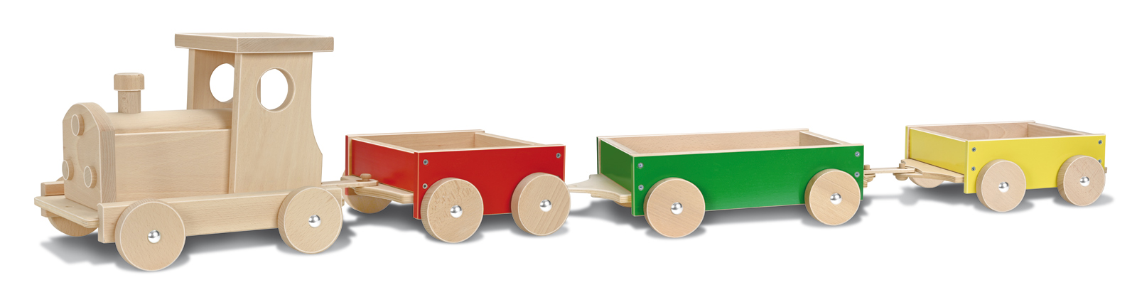 Alternativ: Promotionartikel aus Holz vom Hersteller, Eisenbahn aus Massivholz für Werbezwecke
